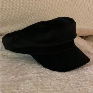 Black Velvet Newsboy Cap